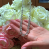 48ctw Cushion Cut White Sapphire Riviera Necklace 