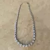 48ctw Cushion Cut White Sapphire Riviera Necklace 