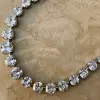 48ctw Cushion Cut White Sapphire Riviera Necklace 