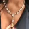 Halo Heart Exquisite Cut Gemstone Necklace