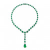 Emerald Gemstone Sterling Silver Necklace