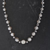 Round Cut White Sapphire Vintage Tennis Necklace