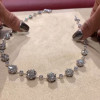 Round Cut White Sapphire Vintage Tennis Necklace