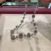Round Cut White Sapphire Vintage Tennis Necklace