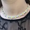 Halo Cushion Cut Yellow Sapphire Necklace