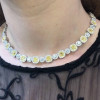 Halo Cushion Cut Yellow Sapphire Necklace