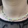 Halo Cushion Cut Yellow Sapphire Necklace