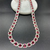 120ctw Halo Oval Cut Ruby Luxury Vintage Statement Necklace