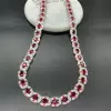 120ctw Halo Oval Cut Ruby Luxury Vintage Statement Necklace