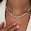 Emerald Cut White Sapphire Glorious Chain Necklace