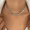 Multi-Cut White Sapphire Chain Necklace