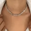 Multi-Cut White Sapphire Chain Necklace