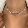 Multi-Cut White Sapphire Chain Necklace