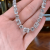 Multi-Cut White Sapphire Chain Necklace