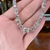 Multi-Cut White Sapphire Chain Necklace
