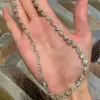 Multi Shape White Sapphire Sparkling Necklace
