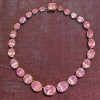 104ctw Oval Cut Pink Sapphire Statement Necklace