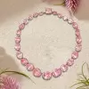 104ctw Oval Cut Pink Sapphire Statement Necklace