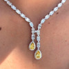 Pear Cut Yellow Sapphire Necklace