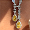 Pear Cut Yellow Sapphire Necklace