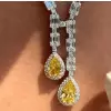 Pear Cut Yellow Sapphire Necklace