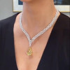 Pear Cut Yellow Sapphire Pendant Necklace