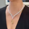 Pear Cut Yellow Sapphire Pendant Necklace