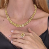 Radiant Cut Yellow Sapphire Tennis Necklace in Gold
