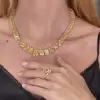 Radiant Cut Yellow Sapphire Tennis Necklace in Gold