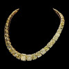 Radiant Cut Yellow Sapphire Tennis Necklace in Gold