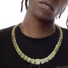 Radiant Cut Yellow Sapphire Tennis Necklace in Gold