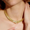 Radiant Cut Yellow Sapphire Tennis Necklace in Gold