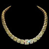 Radiant Cut Yellow Sapphire Tennis Necklace in Gold