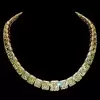 Radiant Cut Yellow Sapphire Tennis Necklace in Gold