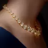 Round Brilliant White Sapphire Necklace Chocker