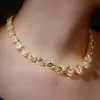 Round Brilliant White Sapphire Necklace Chocker