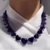 Heart Cut Sapphire Dream Blue Silver Necklace