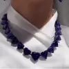 Heart Cut Sapphire Dream Blue Silver Necklace