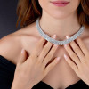 110ctw Round Cut Stardust Three-row Necklace