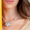 Ice Rose Pave Setting Necklace