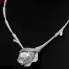 Ice Rose Pave Setting Necklace