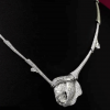 Ice Rose Pave Setting Necklace