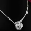 Ice Rose Pave Setting Necklace