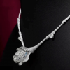 Ice Rose Pave Setting Necklace