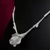 Ice Rose Pave Setting Necklace