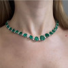 Oval Cut Emerald Luxurious Elegant Necklace