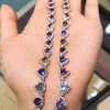 Heart Cut Multi-colored Sapphire Necklace for Women
