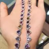 Heart Cut Multi-colored Sapphire Necklace for Women