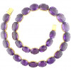 Oval Cut Amethyst Necklace in Gold