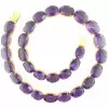Oval Cut Amethyst Necklace in Gold